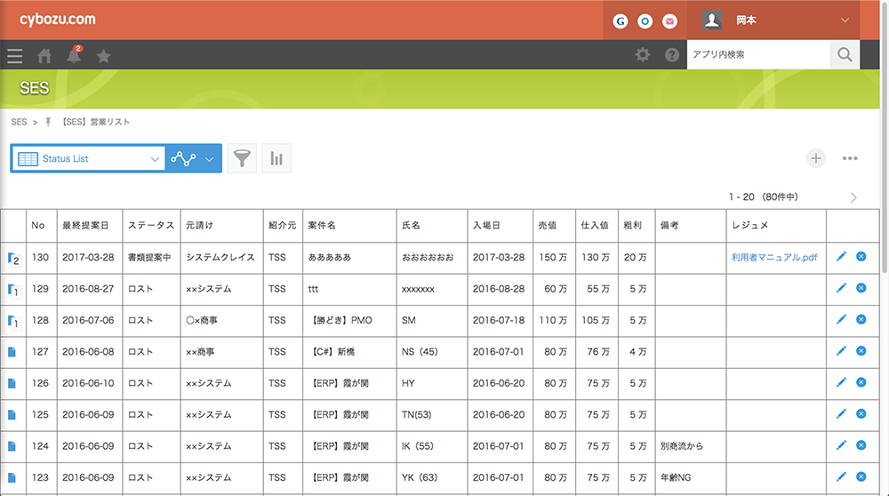 Kintoneからエクセルデータ Csvファイル を出力する方法 Kintone基礎講座 システムクレイス